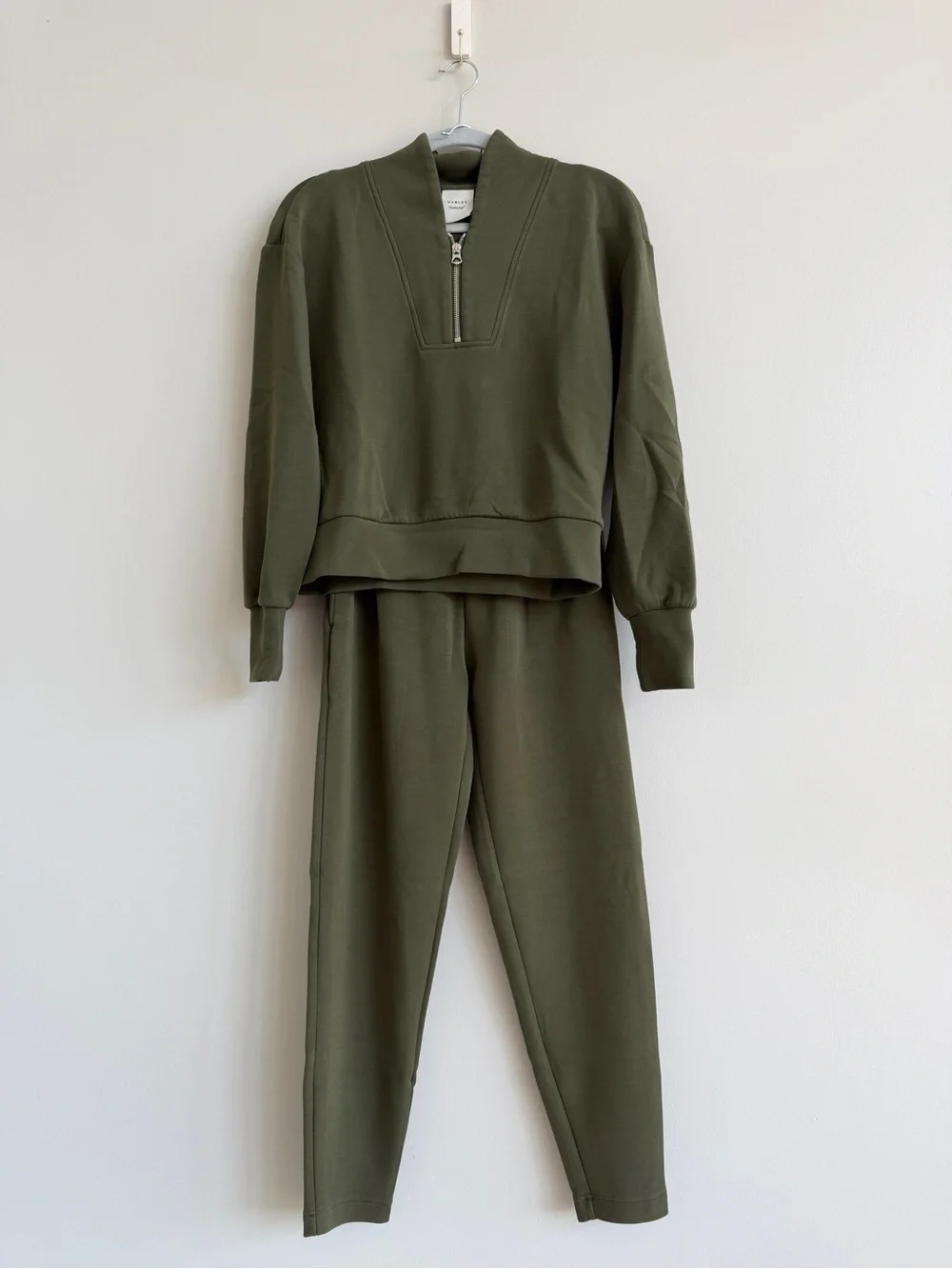 Varley DoubleSoft Hawley Half Zip & Slim Pant 25 Set XS Olive